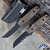 Blackside Customs K1 Kimura Reaper Spine Black Dark Beskar Magnacut, Pyrite Finish Brass Handle
