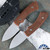 Dauntless Manufacturing Fixed Blade, Hot And Ready Moss , AEB-L Beadblast Spearpoint Blade, Natural Canvas Micarta Handle