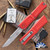 Microtech Combat Troodon Gen 3 1217-10RDS Interceptor Stonewash Blade, Red Handle Signature Series