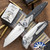 Microtech Socom Bravo Mini 263M-4CFTI Warcom Hand Rubbed Satin Blade,  Titanium W/Carbon Fiber Handle Blue Pivot Collar