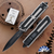 Microtech Scarab 2 Gen 3 1280-1NC Double Edge Black Blade, Natural Clear Handle