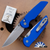 Protech TR-3 Integrity Thumbstud Manual, Stonewashed CPM-S35VN Blade, Smooth Blue Handle