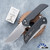 Protech MX105-Gridlock Mordax Plunge Lock Flipper, Stonewashed Magnacut Blade, Black Gridlock Handle