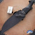 Michal Komorovsky Hunting Knife, DLC Recurve Blade, Black G10 Handle With Lanyard Hole