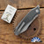 Hawk Knives Talon Stonewashed M390 Blade, Carbon Fiber Handle Scales