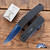 Protech Magic "Whiskers" Hidden Scale Release Auto Sapphire Blue Blade, Solid Black Handle
