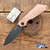 Strider Knives SMF Black Magnacut Blade, Smooth Copper Top, Flamed Titanium Frame