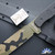 Blackside Customs Tokyo Drifter PSB27 Woodland  Camo W/Topo Pattern Wakizashi, Black G10 Handles