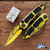 Heretic Knives Wraith V4 Auto Bowie Blade, Cel Shade Yellow