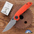 HMC Knives Transient 2.9 V3 Subliner Zir-Satin Magnacut Blade, Orange Glass Composite Handle