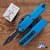 Microtech UTX-85 Gen 3 D/E 1232-2BL Black Partial Serrated Blade, Blue Handle