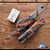 Microtech Combat Troodon Gen 3 1142-1BGBKORSPLS Double Edge, Bull Shark Gray & Black W/Orange Splatter