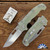 Demko Knives MG AD20S Shark-Lock Stonewash Clip Point Blade, Natural G10 Textured Handles