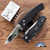 Protech Duke 2 Custom Auto, Mike Irie Compound Ground 154CM Blade, Black Aluminum Handle, Black Lip Pearl Button, Satin Hardware