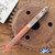 Maverick Customs Full Size FU Flipper Universal Pen Patterned Orange & Gray Cerakoted Aluminum,  SW Titanium Clip, Black & Green G10 Flipper