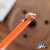 Maverick Customs Full Size FU Flipper Universal Pen Smooth Orange & White Cerakoted Aluminum,  SW Titanium Clip, Tan G10 Flipper