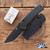 Chaves Knives Redencion Street X-Lock Black Tanto Blade, Black Aluminum Handle