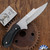 29 Knives Custom Fixed Gayang S35-VN, Black Micarta Handle Scales