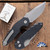 Blackside Customs Bad Idea Auto Graymatter Magnacut Blade, Black 6061 Aluminum Handle, Titanium Hardware and Clip