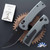 Chaves Knives Redencion Street X-Lock Black Tanto Blade, Grey Aluminum Handle