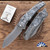 Hawk Knives Talon Stonewashed M390 Blade, Polar Fat Carbon Handle Overlays