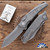 Hawk Knife Designs Talon Stonewashed M390 Blade, Titanium Handle Scales