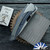 Poikilo Blade VK-ZAME "Shark" S2, Pearlescent Stonewash M398, Blue Titanium Integral Handle