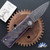 Aaron Creative Company, Blacksmith’s Automatic Series, Damascus Blade, Textured & Purple Colored Steel Handles, Brass Accent
