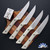 Microtech Kitchen 4.5 Steak Knife Set 3600-10SETIV Stonewashed Blade, Ivory G10