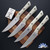 Microtech Kitchen 4.5 Steak Knife Set 3600-10SETIV Stonewashed Blade, Ivory G10