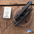 Chaves Knives/Protech Redencion Auto CCKSF25.Redencion.1, DLC Black S35VN Tanto Blade, Black "Skull Key" Textured Handle W/Black Lip Pearl Pin Button