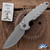 Blackside Customs Bad Idea Auto Stonewashed Magnacut Blade, Titanium Handle, Copper Backspacer