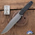 Blackside Customs Rogue 1, GrayMatter Magnacut, Black G10 Handle, Normal Spine