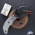 Bastinelli Creations "Primal" Karambit, Stonewashed N690 Blade, Black Canvas Micarta Handles