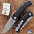 Defiant 7 Talos Manual Folder, Stonewashed Magnacut, Black Handle