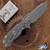 Hinderer Half Track Slicer, Working Finish Magnacut Blade, Working Finish W/Blue G10 Scale