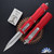 Microtech Dirac Delta 227-12RD, Stonewashed Full Serrated Blade, Red Handle
