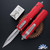 Microtech Dirac Delta 227-10RD, Stonewashed Blade, Red Handle
