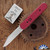 Chuck Gedraitis Switch Army Auto, Bowie Blade, Red Textures Aluminum Scales