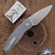 Three Rivers Manufacturing (TRM) Neutron 2 Linerlock, Tumbled 20CV, Slate Gray G10 3D Scales
