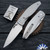 Three Rivers Manufacturing (TRM) Atom Linerlock, Magnacut Blade, Titanium 3D Contoured Lizard Skin Handle Scales