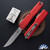 Microtech Ultratech Gen 4 11214-10RD, Stonewashed Single Edge Blade, Red Handle