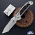 Microtech LUDT Gen 3 1136-12MS2 Stonewashed Full Serrated Tanto Blade, Titanium Handle Scales W/Textured Inlay, Bronze Ti Accents, Marfione Select