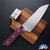 Microtech Kitchen 8" Chef Knife 3000-10MR Stonewashed Blade, Merlot G10 Handle