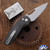 TRM Bulldog Rev. B  River-Lok Stonewash Magnacut Blade, 3D Carbon Fiber Scales