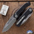 Heretic Knives Wraith V4 Auto Tanto Blade, Battleworn Black Chassis