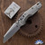 Microtech Standard Issue Mini (MSI) 210M-10FRMS2, Stonewashed Blade, Ram-Lok Stonewashed Frag Pattern Titanium Handle W/Bronze Ti Accents