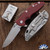 Hinderer XM-18 3.25″ Spearpoint Stonewashed S45VN Blade, Stonewashed Ti Frame & Red G10 Handle