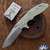 Hinderer XM-18 3.25″ Spearpoint Stonewashed S45VN Blade, Stonewashed Ti Frame & Translucent Green G10 Handle