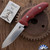 Hinderer Flashpoint Fixed Blade, Stonewashed Magnacut Sheepsfoot Blade, Red G10 Scales